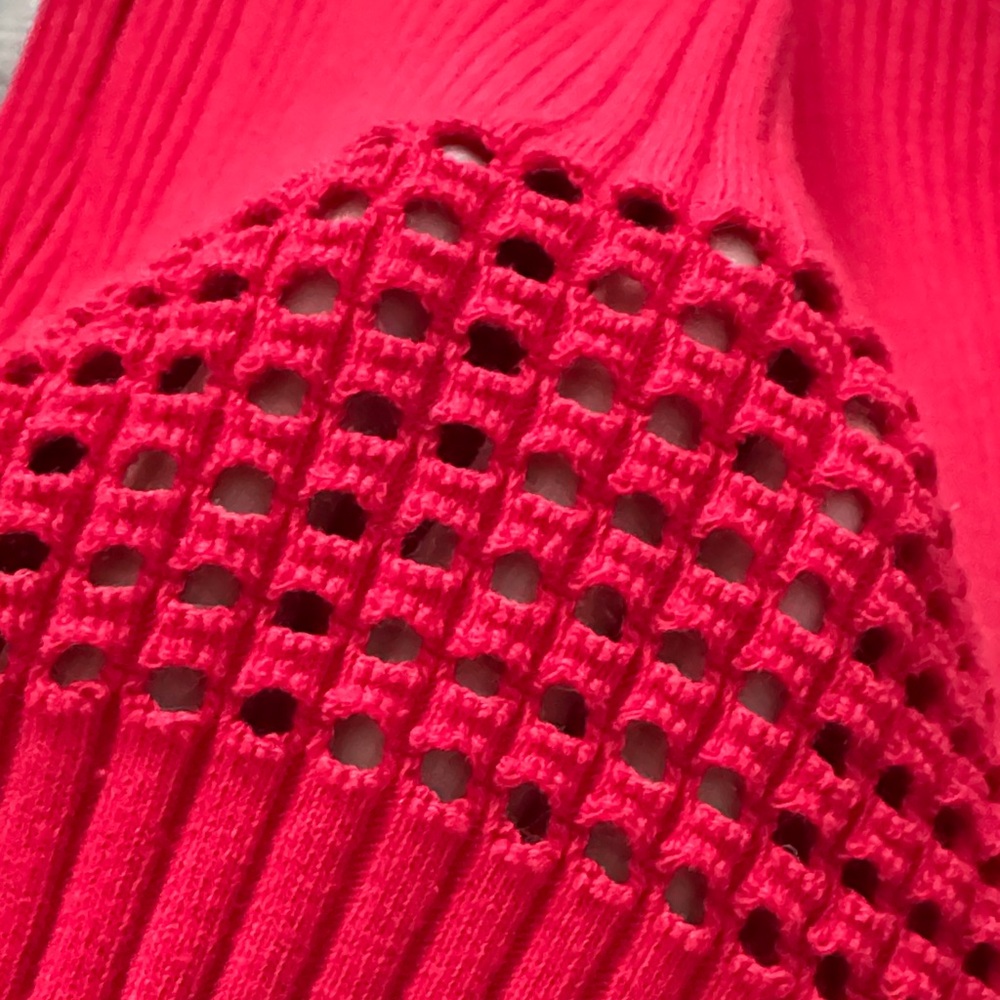 Zara Scarlet Ribbed Midi Dress - Picture 6 of 8